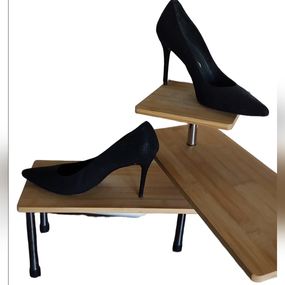 Stuart Weitzman Elegant Pinot Evening Black Stiletto Heels In Fabric